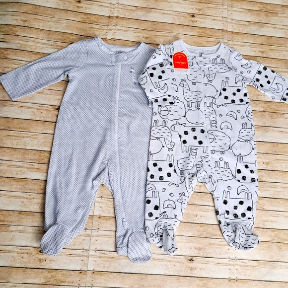 Carter Just One You Kids 2PC Animal Patterns bodysuits Size 3M - Picture 1 of 7